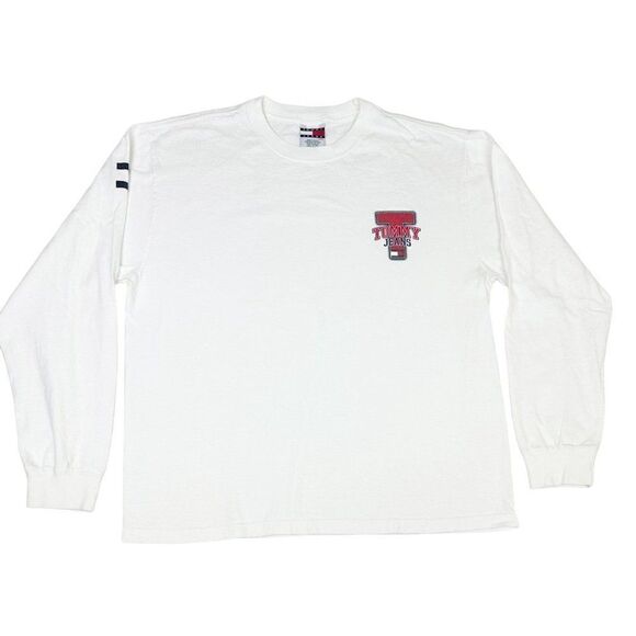 Vintage 90s Tommy Jeans Long Sleeve T-Shirt Large - Picture 1 of 6